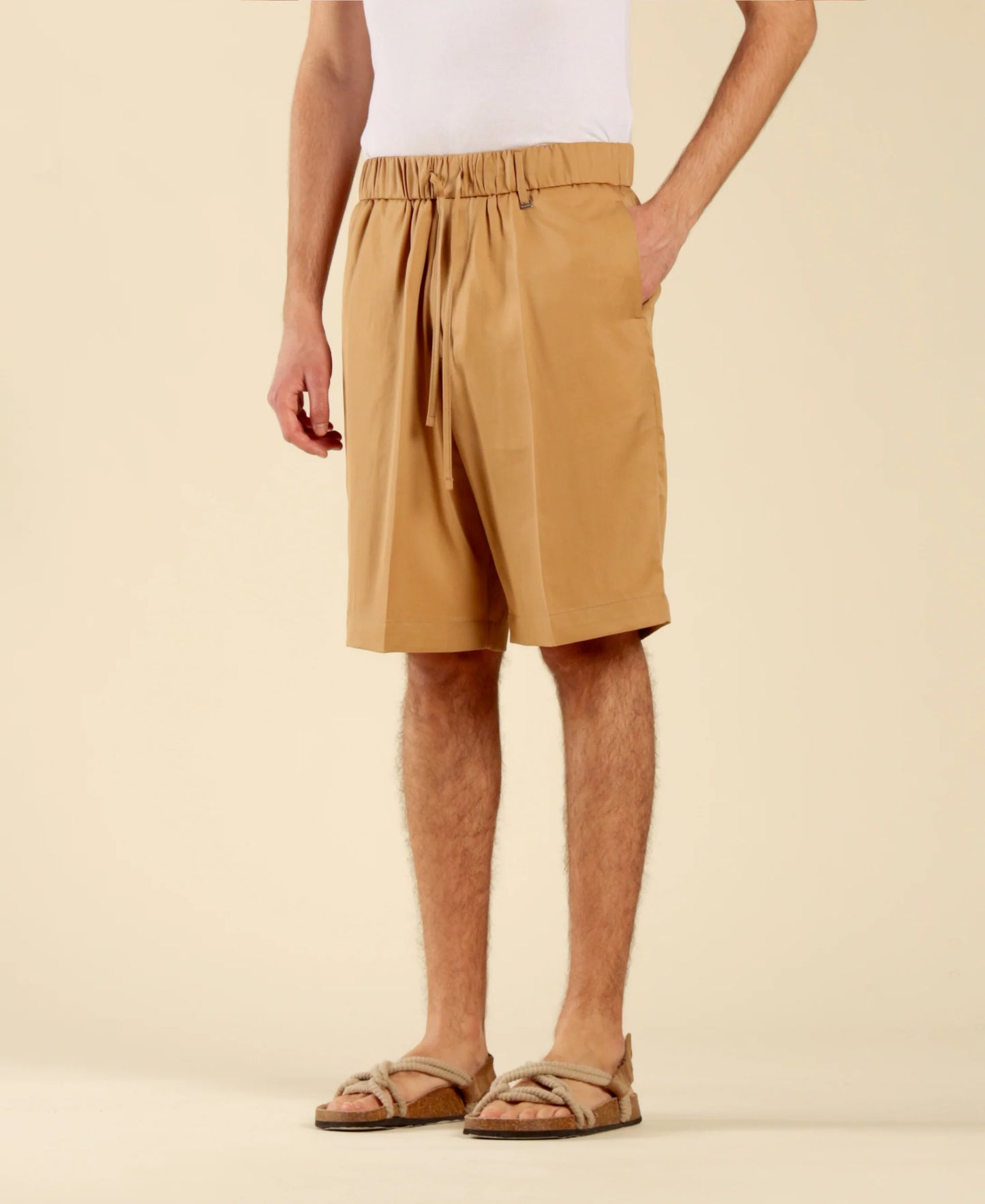 Bermuda Beige Con Elastico