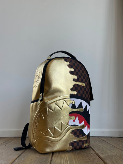Sharks In Paris Gold Drip Backpack