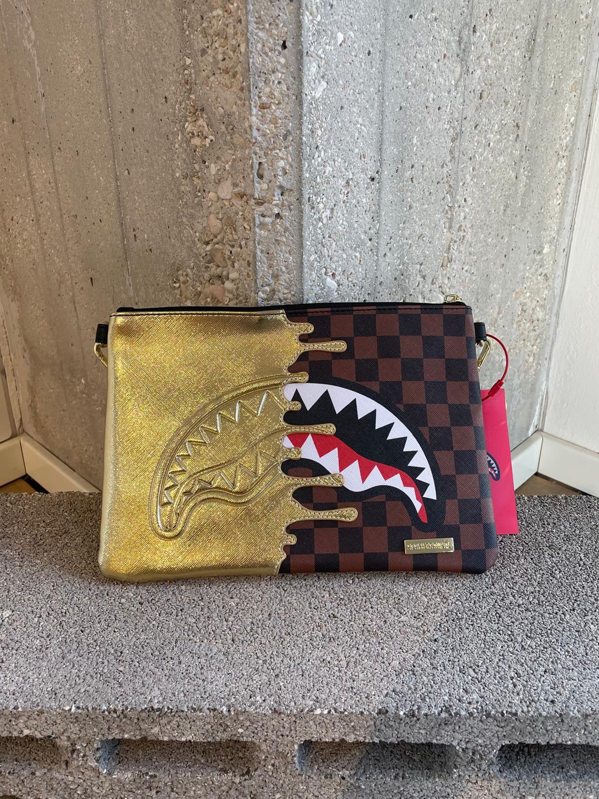 SHARKS IN PARIS GOLDDRIP CROSSOVER CLUTCH