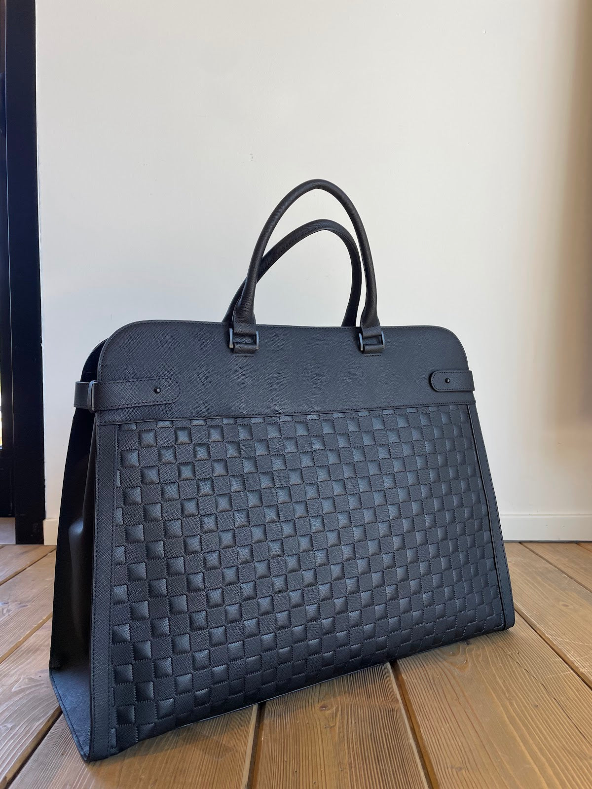 RAISED CHECK  BRIEFCASE BAG