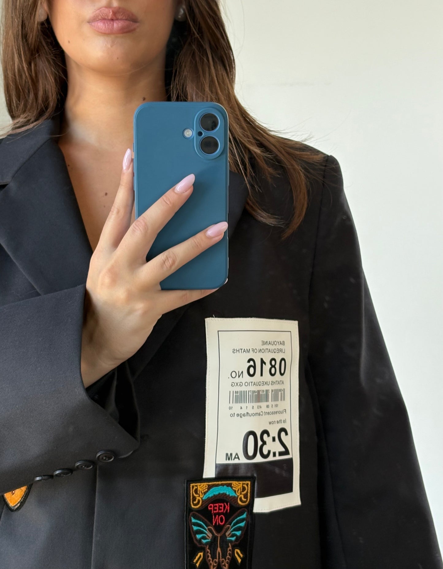 Blazer oversize con accessori