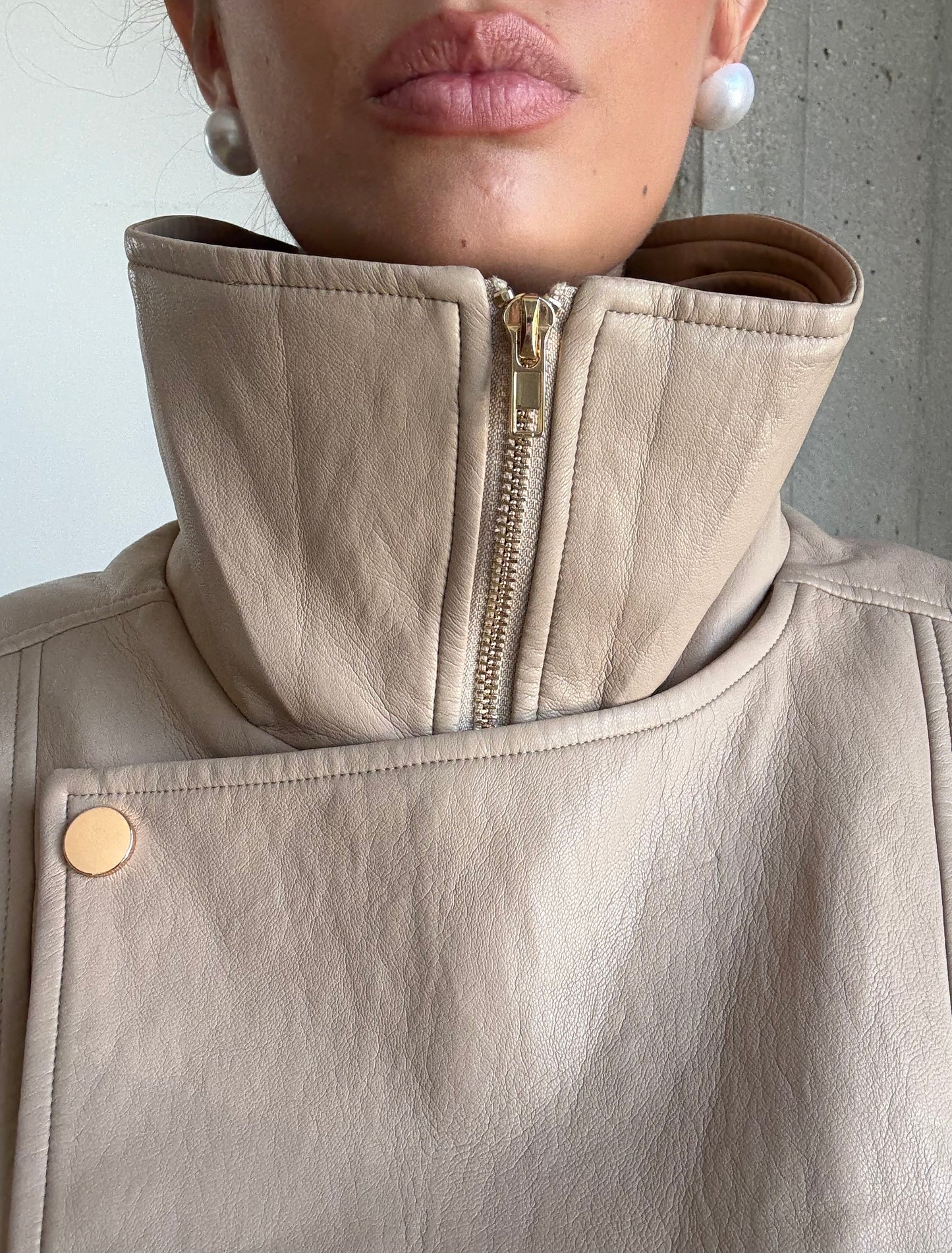 Bomber in ecopelle
