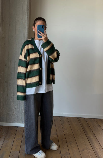 Cardigan a righe
