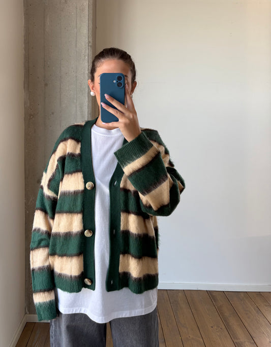 Cardigan a righe