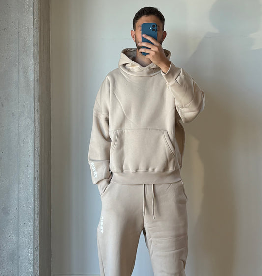 Hoodie boxy logata