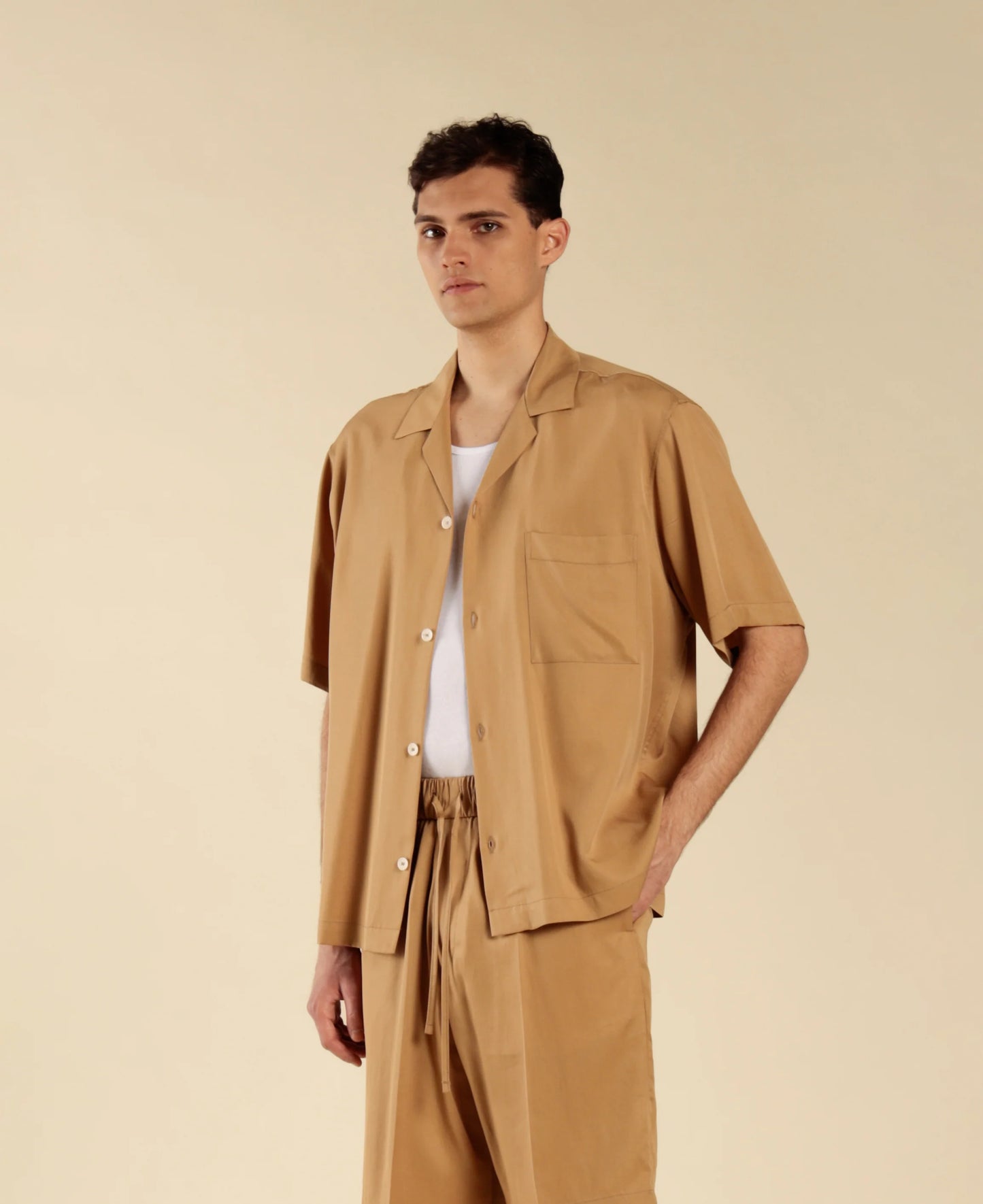 Bermuda Beige Con Elastico