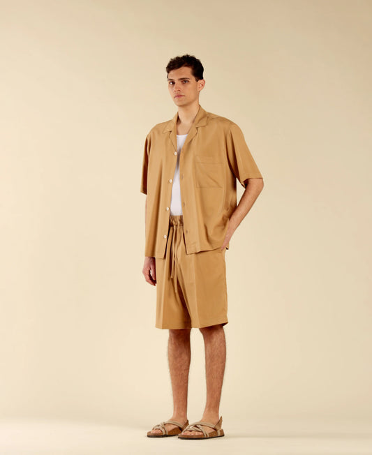 Bermuda Beige Con Elastico